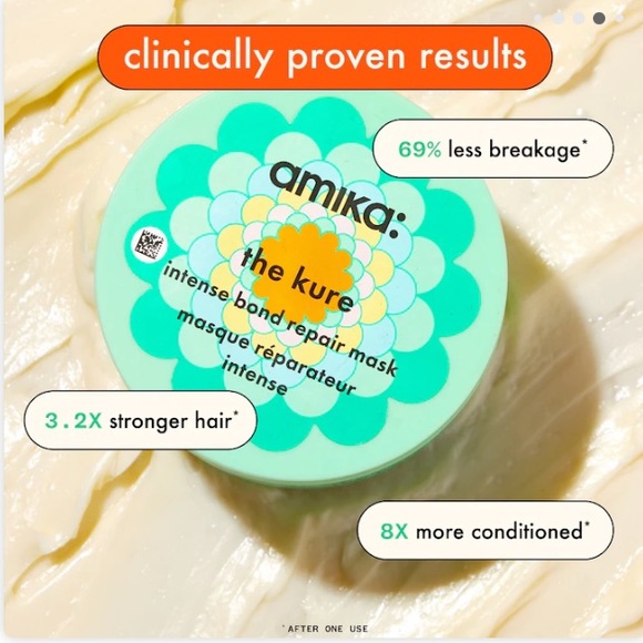 5/$25 🎆 NEW amika The Kure Intense Bond Repair Hair Mask 1.0 oz - Picture 5 of 8